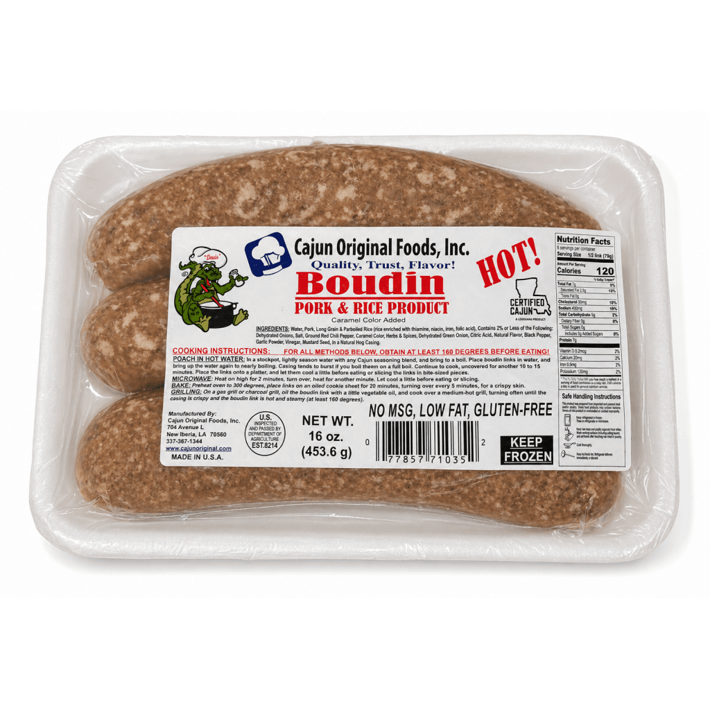 Cajun Original Pork Boudin Spicy 1 lb
